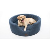 Luxe hondenmand XXL - 90 x 30 cm - wasbare hoes - donkerblauw
