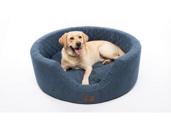 Luxe hondenmand XXL - 90 x 30 cm - wasbare hoes - donkerblauw