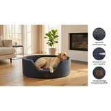 Luxe hondenmand XXL - 90 x 30 cm - wasbare hoes - donkerblauw