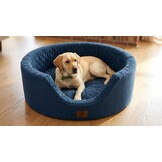 Luxe hondenmand XXL - 90 x 30 cm - wasbare hoes - donkerblauw