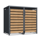 Container ombouw - 2 containers - voetbediening - houtlook
