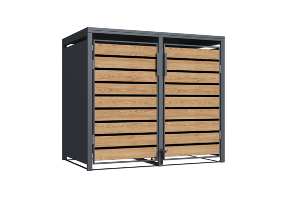 Container ombouw - 2 containers - voetbediening - houtlook