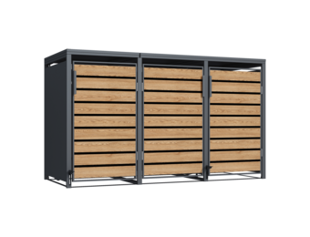 Container ombouw - 3 containers - voetbediening - antraciet