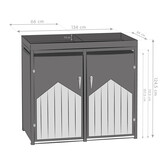 Container ombouw - 2 containers - 2x 240 L - plantenbakken
