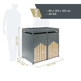 Container ombouw - 2 containers - 2x 240 L - plantenbakken