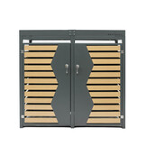 Container ombouw Westmann - 2 containers - antraciet houtlook