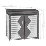 Container ombouw Westmann - 2 containers - antraciet houtlook