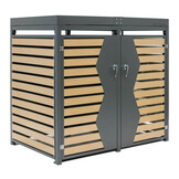 Container ombouw Westmann - 2 containers - antraciet houtlook
