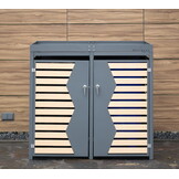 Container ombouw Westmann - 2 containers - antraciet houtlook