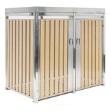 Container ombouw Planta - 2 containers - RVS - zilver