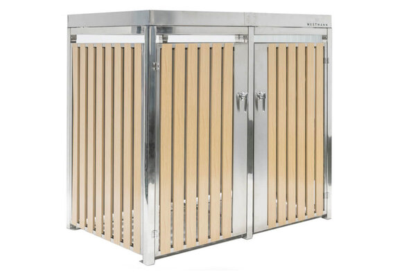 Container ombouw Planta - 2 containers - RVS - zilver