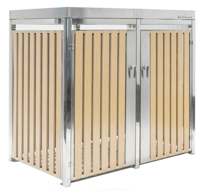 Container ombouw Planta - 2 containers - RVS - zilver