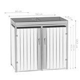 Container ombouw Planta - 2 containers - RVS - zilver