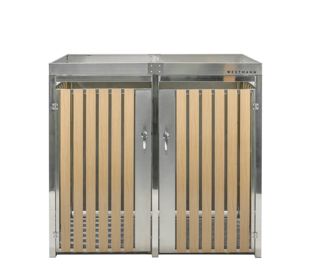 Container ombouw Planta - 2 containers - RVS - zilver