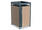 Container ombouw Planta - 1 container - antraciet houtlook