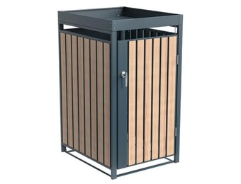 Container ombouw Planta - 1 container - antraciet houtlook