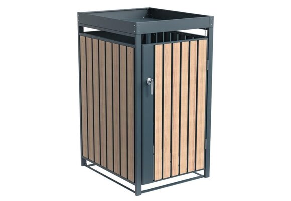 Container ombouw Planta - 1 container - antraciet houtlook