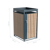 Container ombouw Planta - 1 container - antraciet houtlook