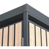 Container ombouw Planta - 1 container - antraciet houtlook