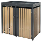 Container ombouw Planta - 2 containers - antraciet houtlook
