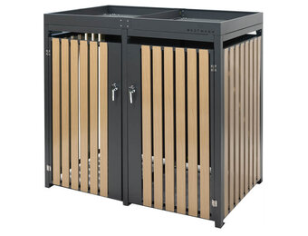 Container ombouw Planta - 2 containers - antraciet houtlook
