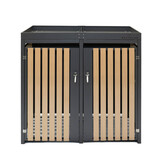 Container ombouw Planta - 2 containers - antraciet houtlook