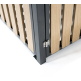 Container ombouw Planta - 2 containers - antraciet houtlook
