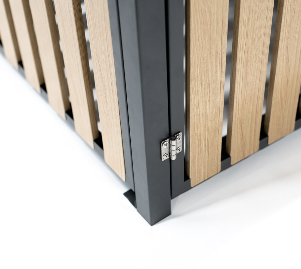 Container ombouw Planta - 2 containers - antraciet houtlook