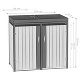 Container ombouw Planta - 2 containers - antraciet houtlook