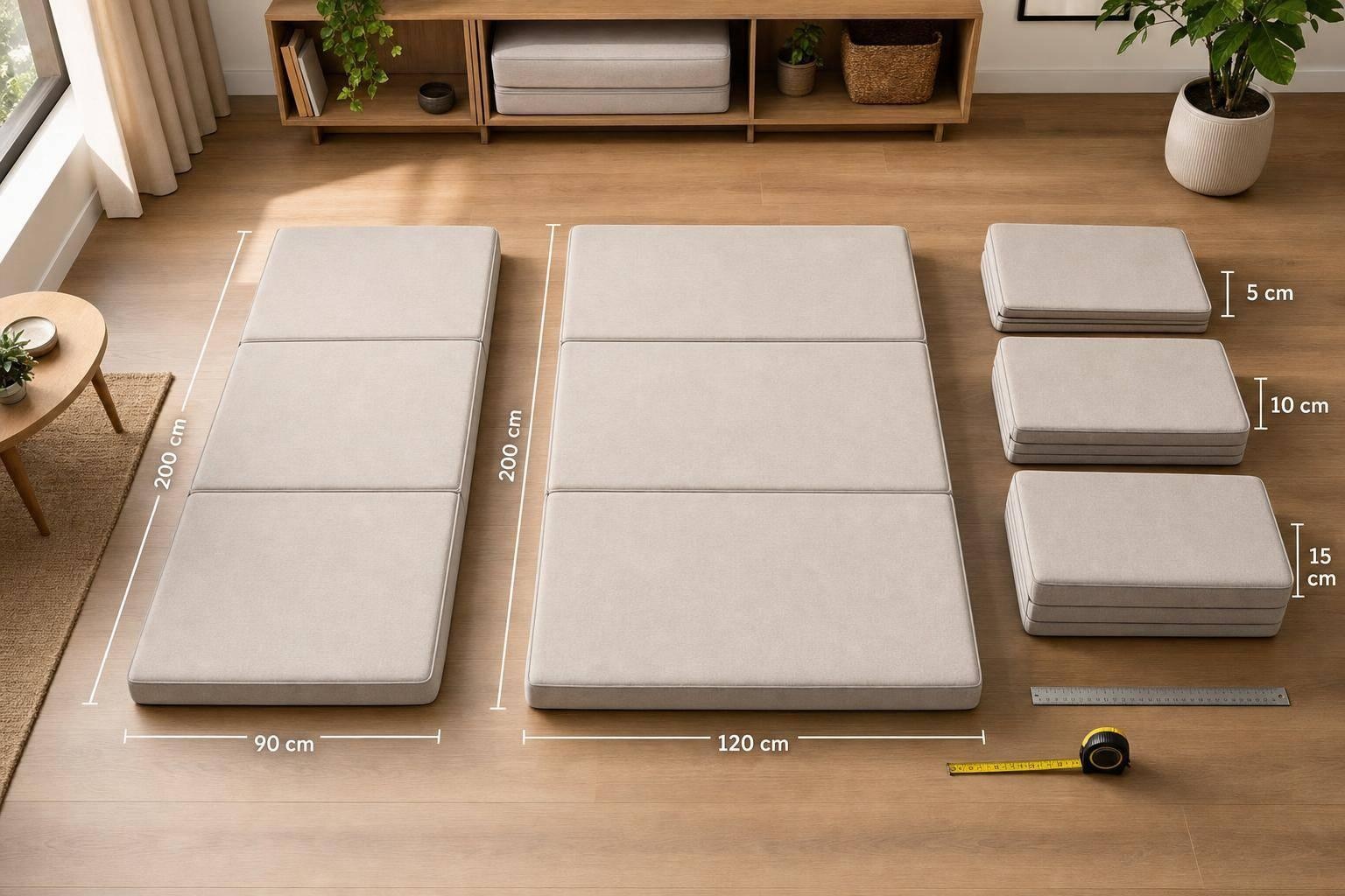 Welke maat opvouwbaar matras? 90x200, 120x200 en de juiste dikte