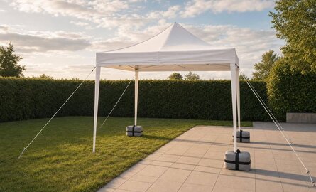 Partytent stormbestendig verankeren: een 3x3 veilig door weer en wind