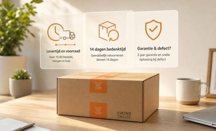 Bestellen bij Vikingchoice: levertijd, retour, garantie