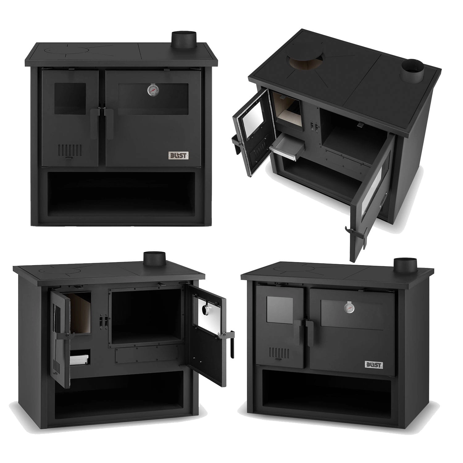 Houtfornuis OLIMP 9 - 9 kW - houtkachel met oven en kookplaat