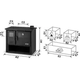 Houtfornuis OLIMP 9 - 9 kW - houtkachel met oven en kookplaat