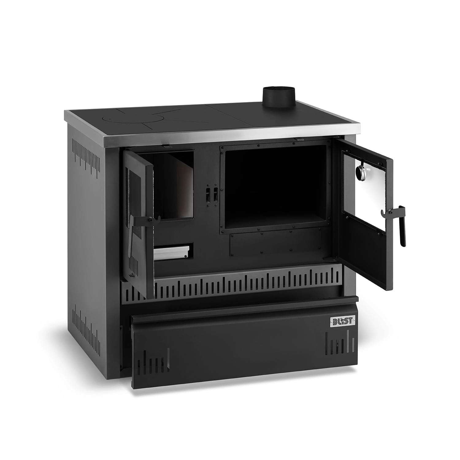 Houtfornuis OLIMP 12 - 12 kW - houtkachel met oven en kookplaat