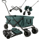 Bolderkar - opvouwbaar - 114x51x48 cm - tot 80 kg - groen zwart