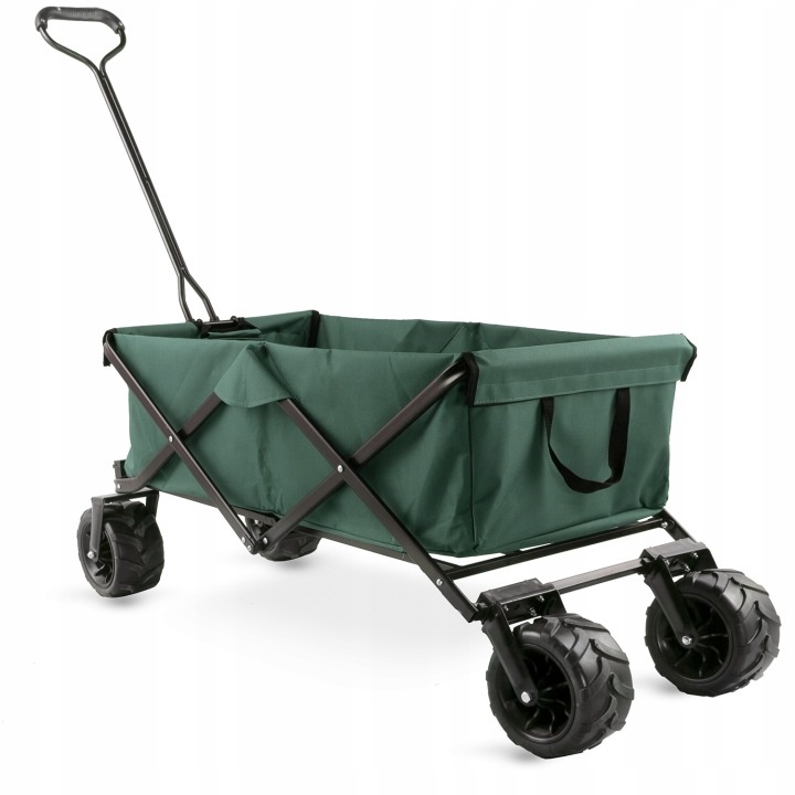 Bolderkar - opvouwbaar - 114x51x48 cm - tot 80 kg - groen zwart