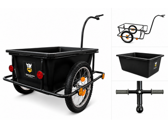 Fietskar - Fietsaanhanger - tot 50 kg - afneembare transportbox