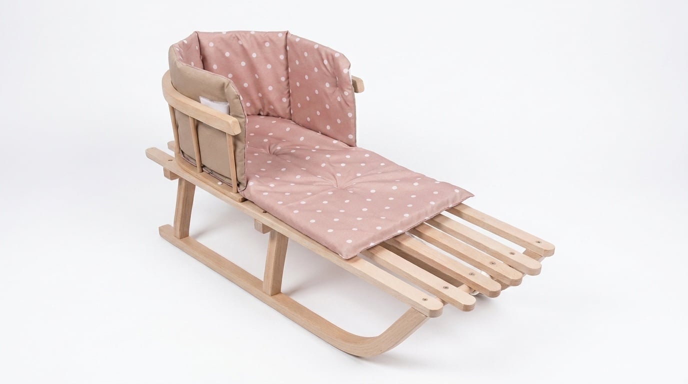 Kussen voor op de slee - comfortabel & waterdicht - beige