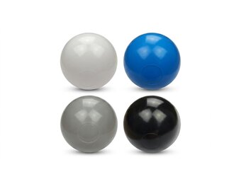 Ballenbak ballen 300 stuks 7cm, wit, blauw, grijs, zwart