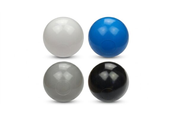 Ballenbak ballen 300 stuks 7cm, wit, blauw, grijs, zwart