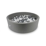 Ballenbak XXL - 700 ballen - 130 x 40 cm - ballenbad - rond donker grijs