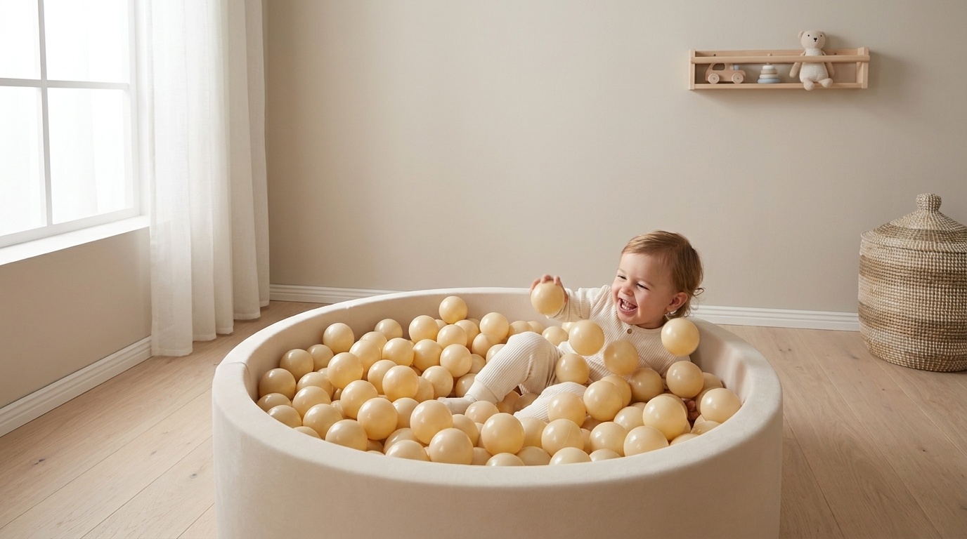 Ballenbak ballen beige (70mm) 300 stuks