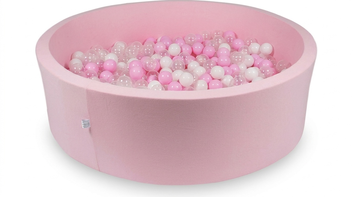 Ballenbak XXL - 700 ballen - 130 x 40 cm - ballenbad - rond roze