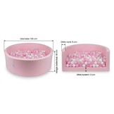 Ballenbak XXL - 700 ballen - 130 x 40 cm - ballenbad - rond roze