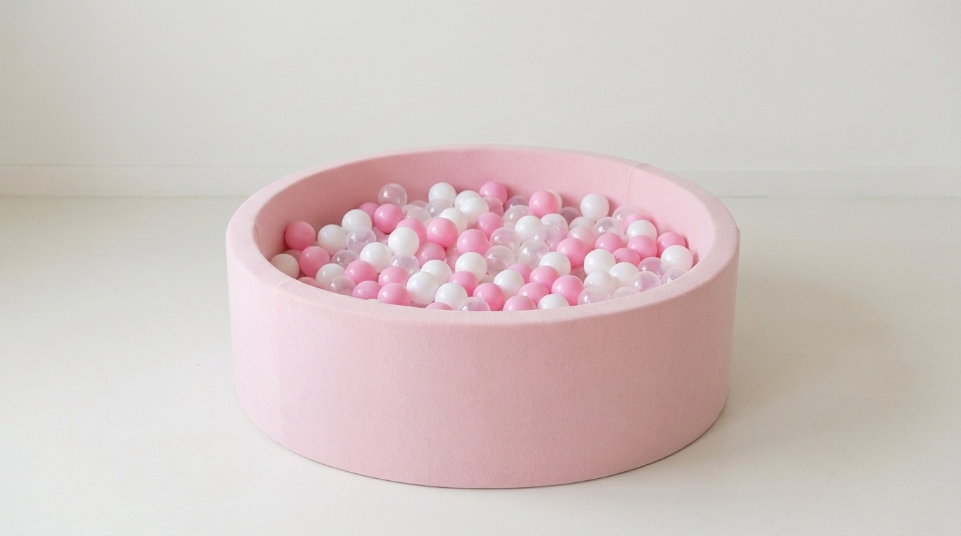 Ballenbak XXL - 700 ballen - 130 x 40 cm - ballenbad - rond roze