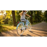 Meisjesfiets - 26 inch - met 7 versnellingen - lichtblauw wit