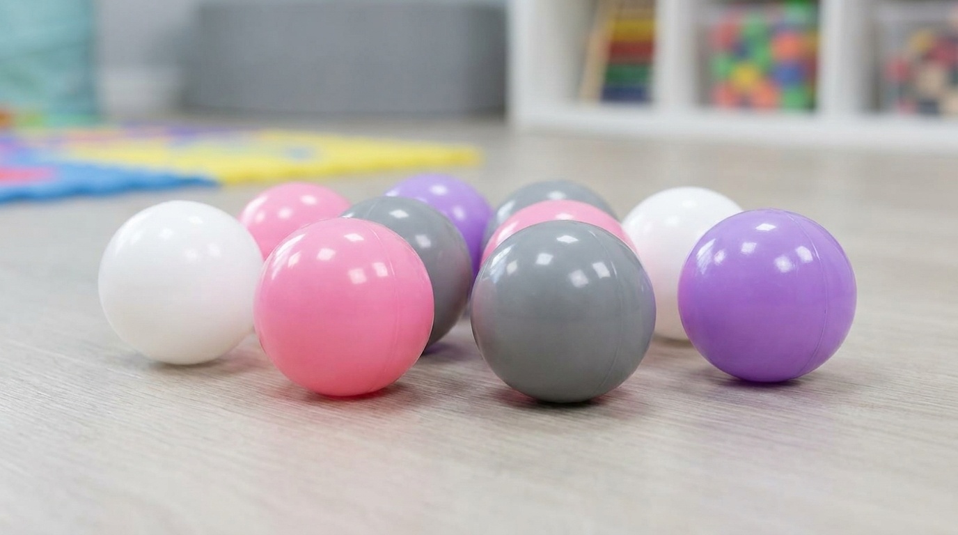Ballenbak ballen 300 stuks 7cm, wit, roze, grijs, paars