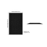 Deurmat 80x120 cm zwart geribbeld | Duurzaam rubber