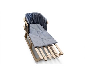 Kussen voor op de slee - comfortabel & waterdicht - grijs